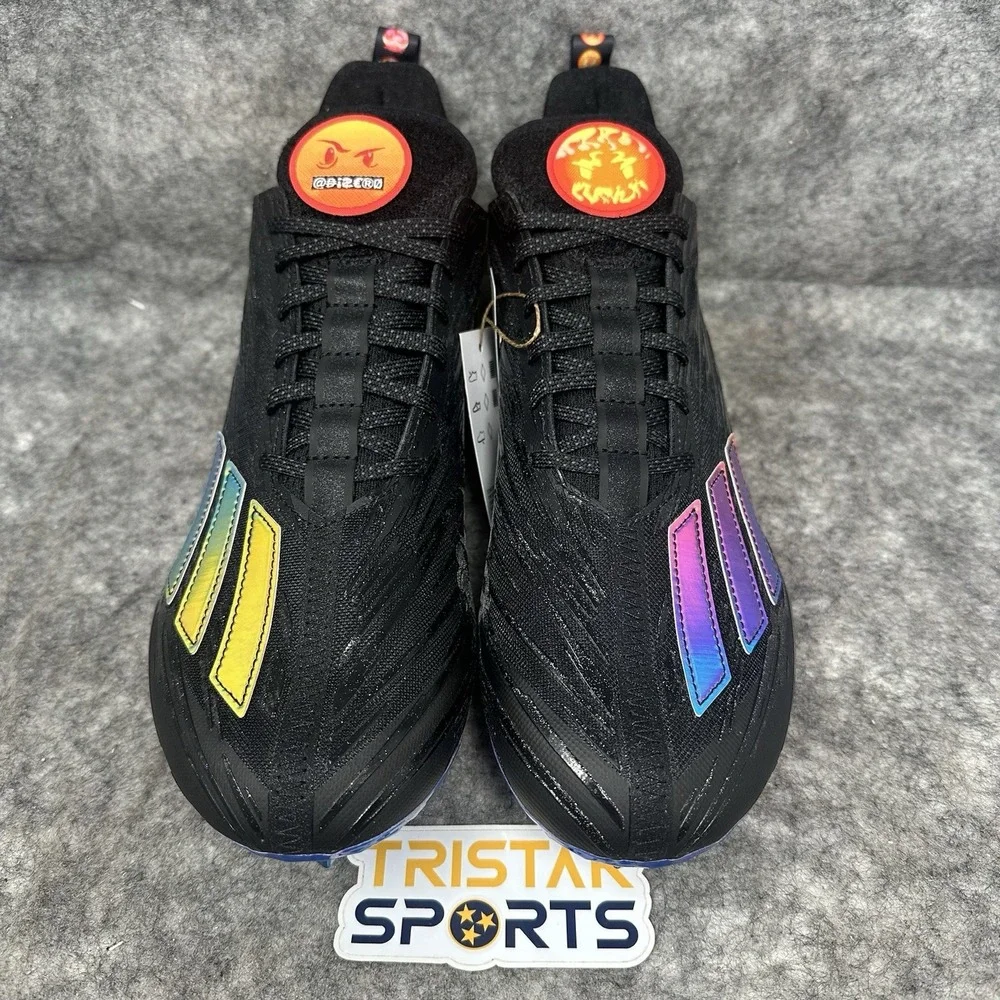 Adidas Adizero Football Cleats Mens Size 11.5 Black Big Mood Emojis GW7620